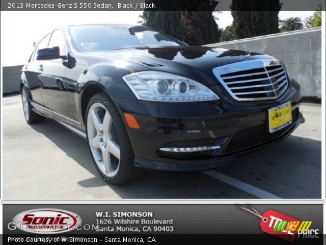 2013 Mercedes-Benz S 550 Sedan in Black