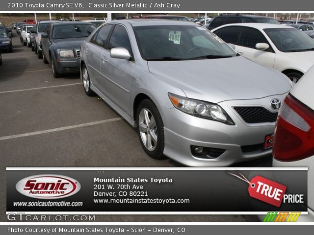 2010 Toyota Camry SE V6 in Classic Silver Metallic