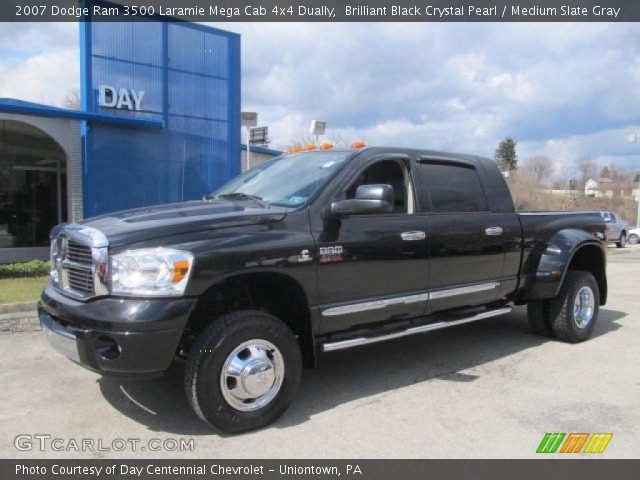 2007 Dodge Ram 3500 Laramie Mega Cab 4x4 Dually in Brilliant Black Crystal Pearl