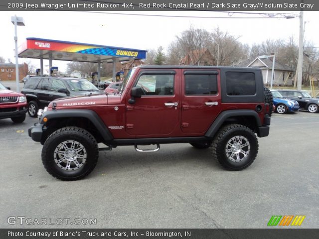 2009 Jeep Wrangler Unlimited Rubicon 4x4 in Red Rock Crystal Pearl