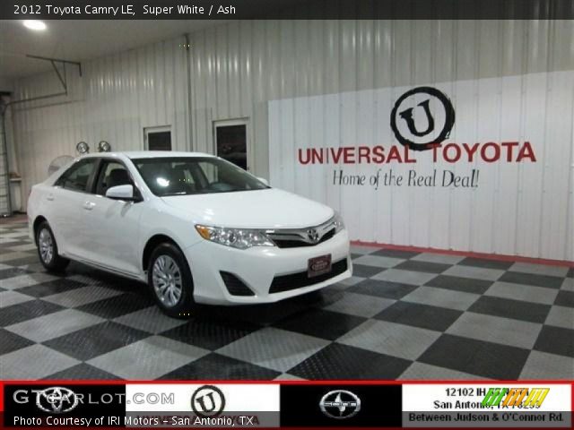 2012 Toyota Camry LE in Super White