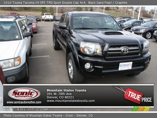 2010 Toyota Tacoma V6 SR5 TRD Sport Double Cab 4x4 in Black Sand Pearl