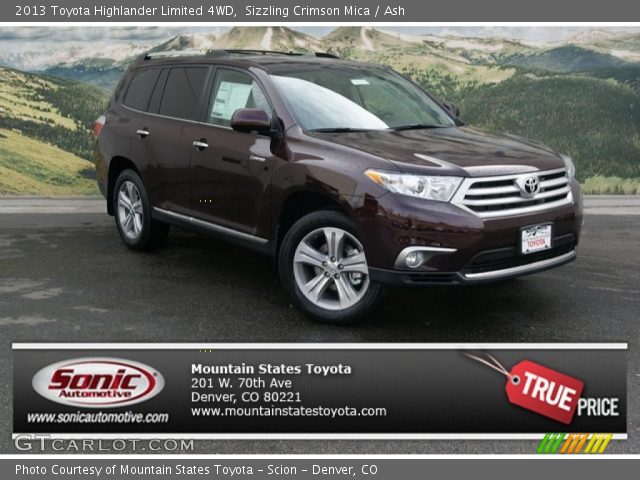 2013 Toyota Highlander Limited 4WD in Sizzling Crimson Mica