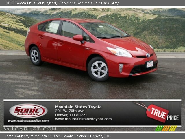 2013 Toyota Prius Four Hybrid in Barcelona Red Metallic