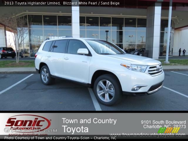 2013 Toyota Highlander Limited in Blizzard White Pearl
