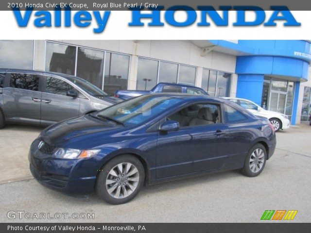 2010 Honda Civic EX Coupe in Royal Blue Pearl