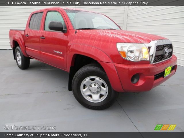 2011 Toyota Tacoma PreRunner Double Cab in Barcelona Red Metallic