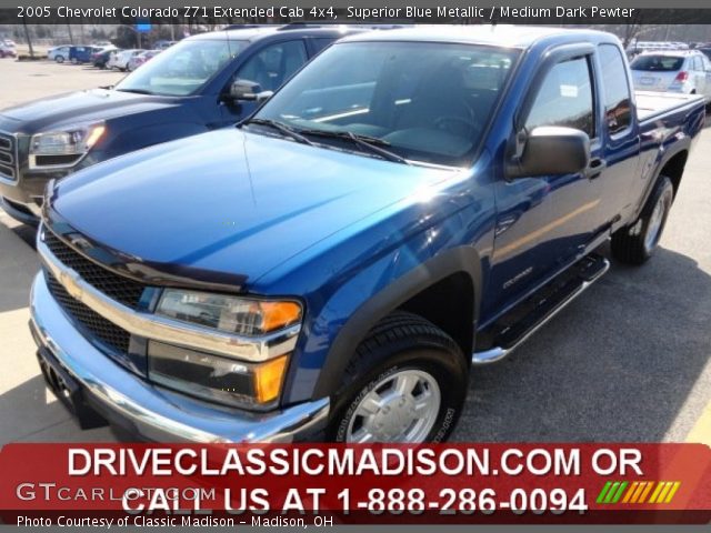 2005 Chevrolet Colorado Z71 Extended Cab 4x4 in Superior Blue Metallic