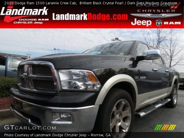 2010 Dodge Ram 1500 Laramie Crew Cab in Brilliant Black Crystal Pearl