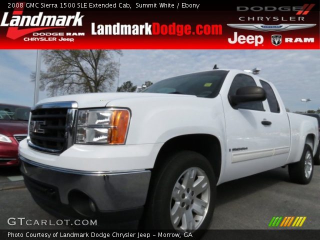 2008 GMC Sierra 1500 SLE Extended Cab in Summit White