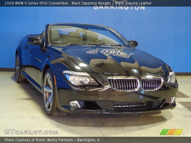 2009 BMW 6 Series 650i Convertible in Black Sapphire Metallic
