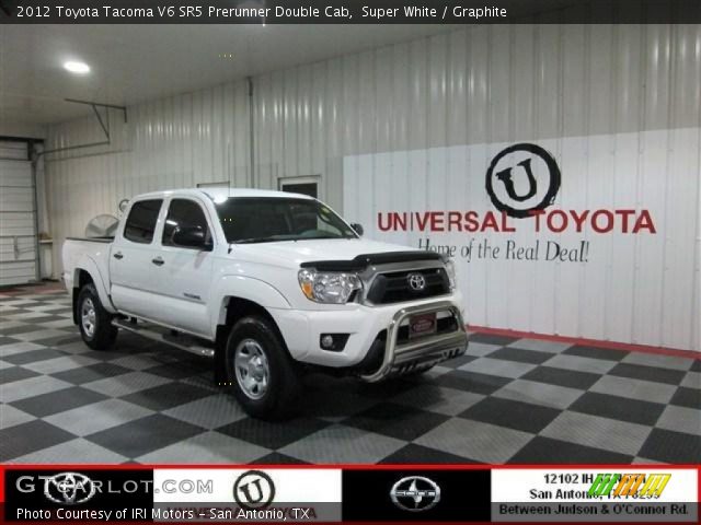 2012 Toyota Tacoma V6 SR5 Prerunner Double Cab in Super White