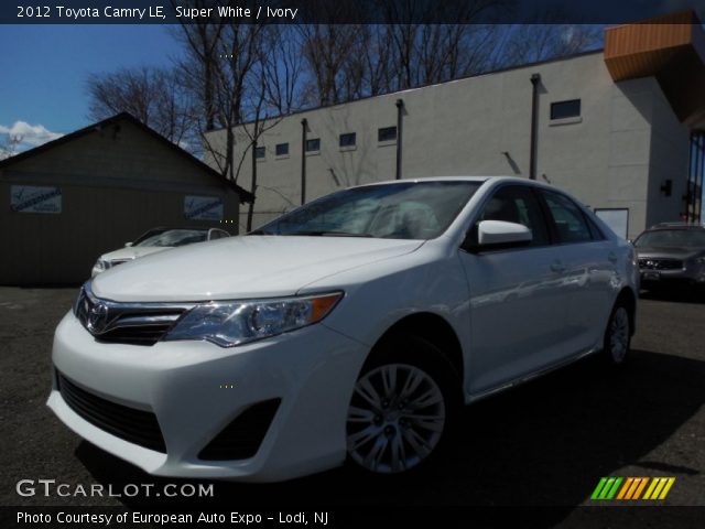 2012 Toyota Camry LE in Super White