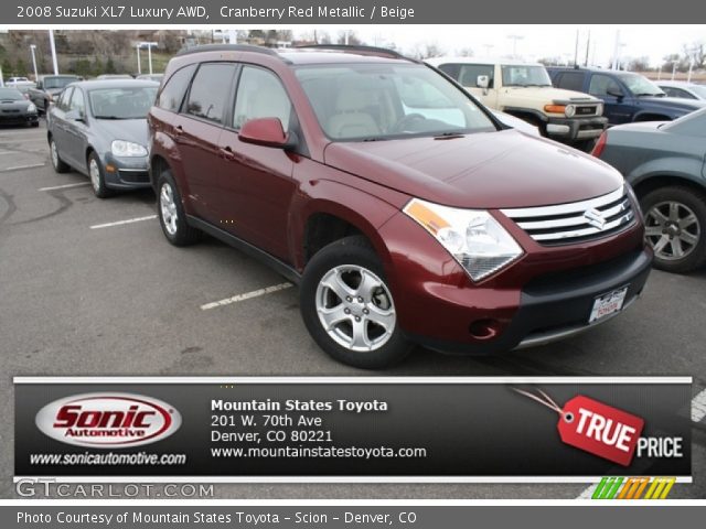 2008 Suzuki XL7 Luxury AWD in Cranberry Red Metallic