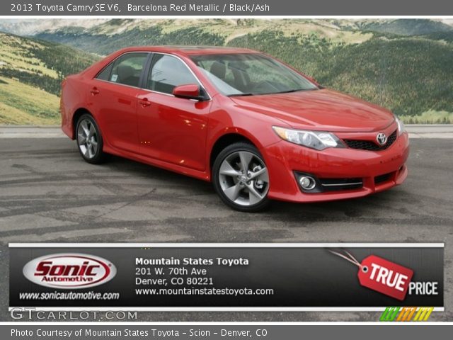 2013 Toyota Camry SE V6 in Barcelona Red Metallic