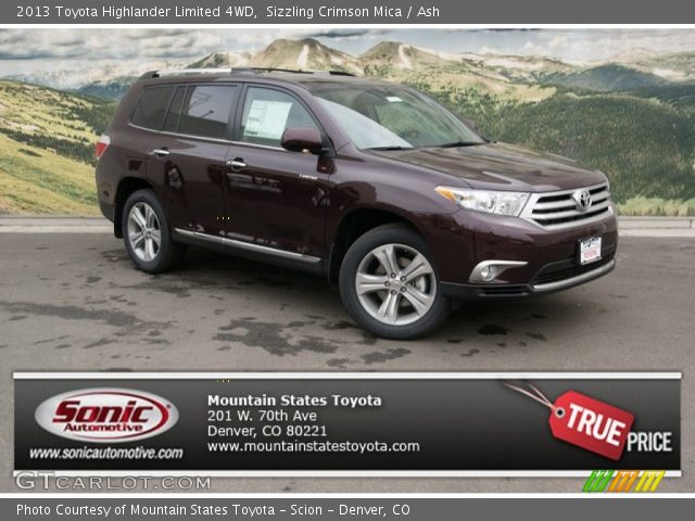 2013 Toyota Highlander Limited 4WD in Sizzling Crimson Mica