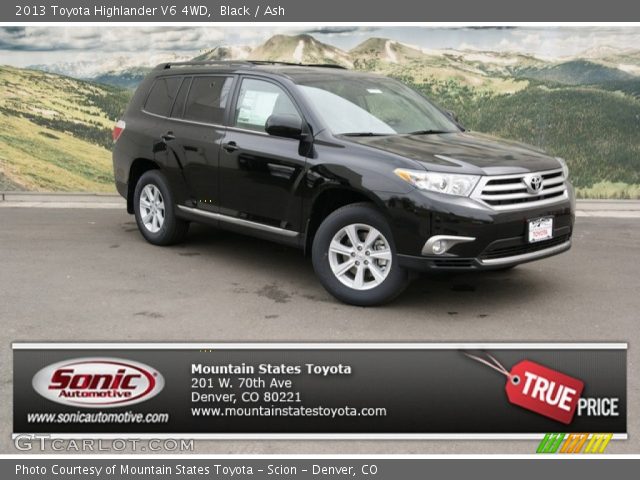 2013 Toyota Highlander V6 4WD in Black