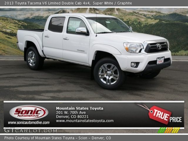2013 Toyota Tacoma V6 Limited Double Cab 4x4 in Super White
