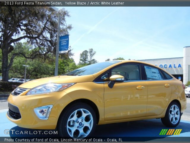 2013 Ford Fiesta Titanium Sedan in Yellow Blaze