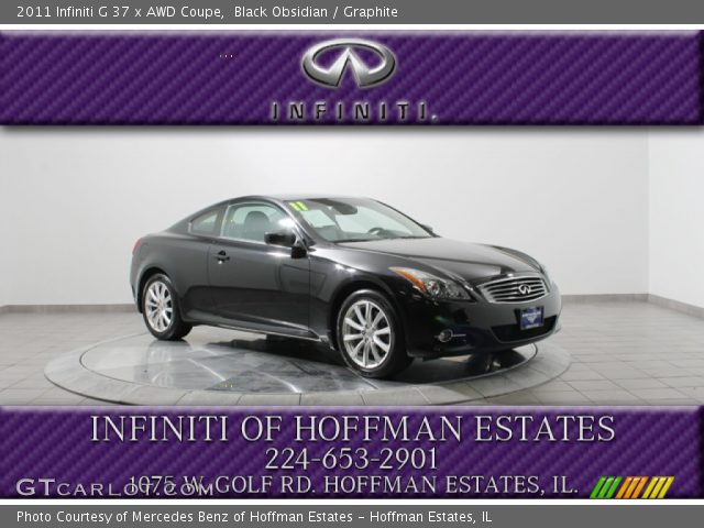 2011 Infiniti G 37 x AWD Coupe in Black Obsidian