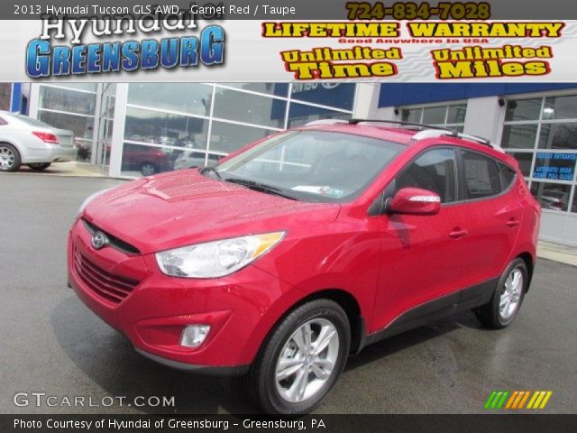 2013 Hyundai Tucson GLS AWD in Garnet Red