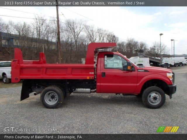 2013 Ford F350 Super Duty XL Regular Cab Dually Chassis in Vermillion Red