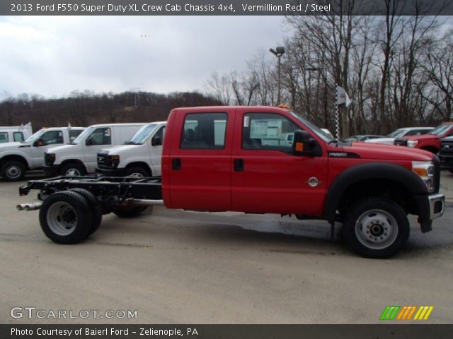 2013 Ford F550 Super Duty XL Crew Cab Chassis 4x4 in Vermillion Red