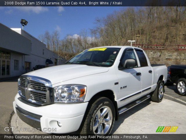 Bright White 2008 Dodge Ram 1500 Laramie Quad Cab 4x4