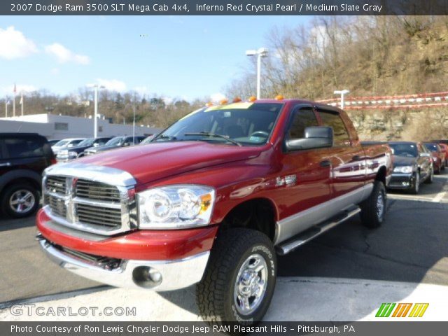 2007 Dodge Ram 3500 SLT Mega Cab 4x4 in Inferno Red Crystal Pearl