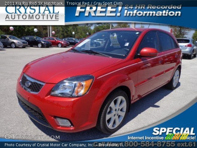 2011 Kia Rio Rio5 SX Hatchback in Tropical Red