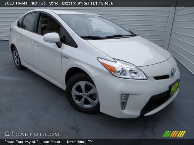 2013 Toyota Prius Two Hybrid in Blizzard White Pearl