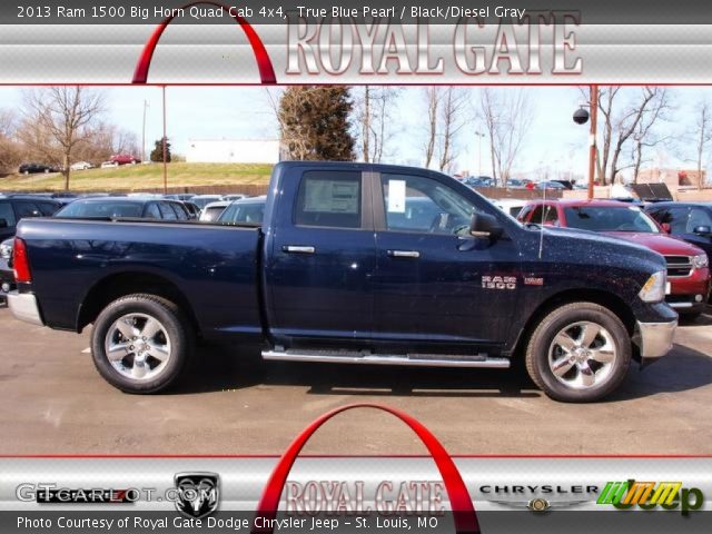 2013 Ram 1500 Big Horn Quad Cab 4x4 in True Blue Pearl