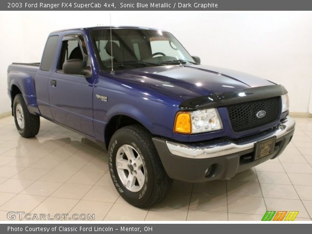2003 Ford Ranger FX4 SuperCab 4x4 in Sonic Blue Metallic