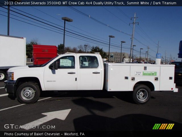 2013 Chevrolet Silverado 3500HD WT Crew Cab 4x4 Dually Utility Truck in Summit White