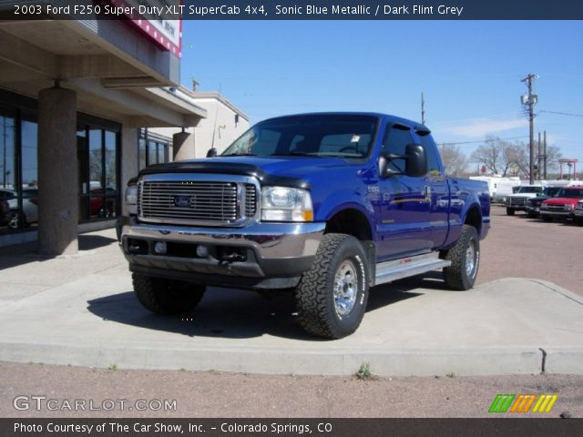 2003 Ford F250 Super Duty XLT SuperCab 4x4 in Sonic Blue Metallic