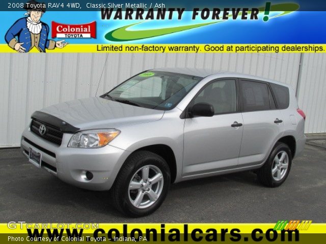 2008 Toyota RAV4 4WD in Classic Silver Metallic