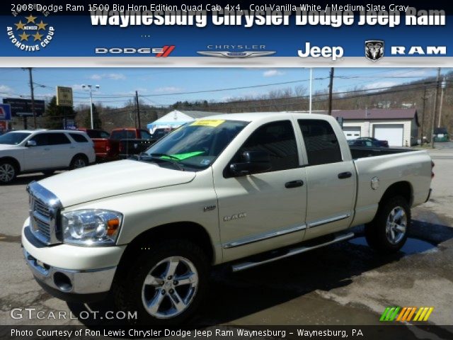 2008 Dodge Ram 1500 Big Horn Edition Quad Cab 4x4 in Cool Vanilla White