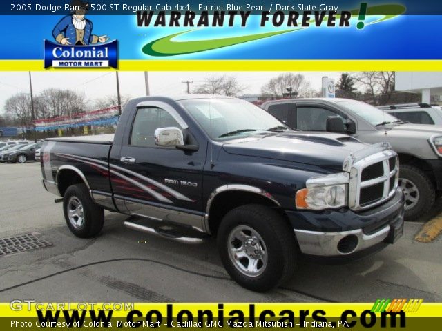 2005 Dodge Ram 1500 ST Regular Cab 4x4 in Patriot Blue Pearl