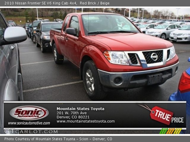 2010 Nissan Frontier SE V6 King Cab 4x4 in Red Brick