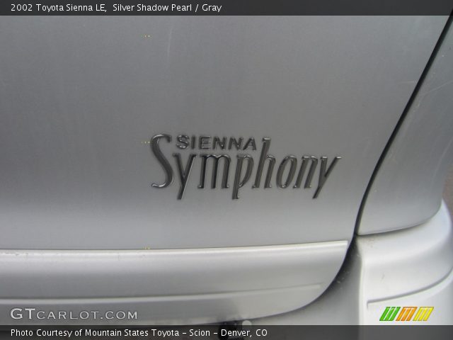 2002 Toyota Sienna LE in Silver Shadow Pearl