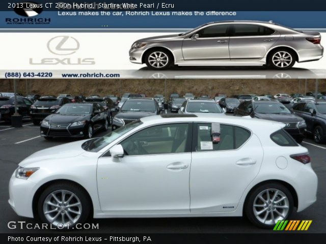 2013 Lexus CT 200h Hybrid in Starfire White Pearl