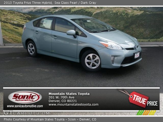 2013 Toyota Prius Three Hybrid in Sea Glass Pearl