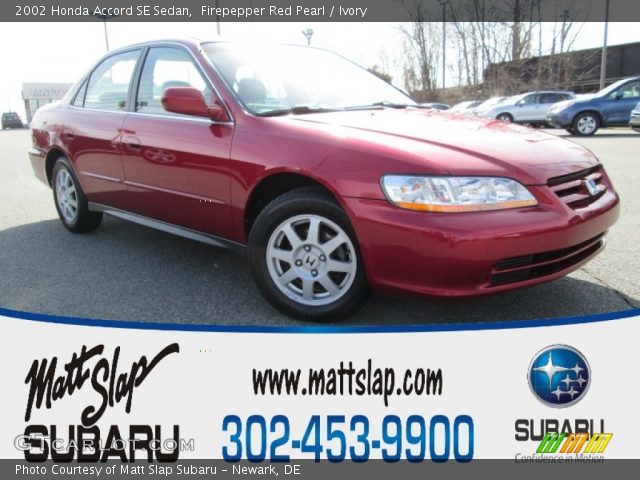 2002 Honda Accord SE Sedan in Firepepper Red Pearl