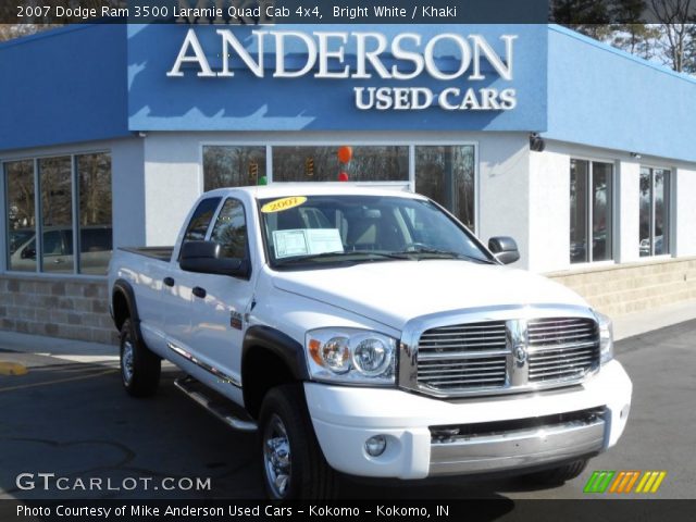 2007 Dodge Ram 3500 Laramie Quad Cab 4x4 in Bright White