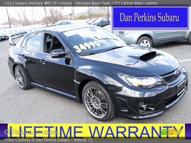 2011 Subaru Impreza WRX STi Limited in Obsidian Black Pearl