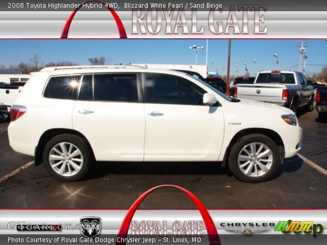 2008 Toyota Highlander Hybrid 4WD in Blizzard White Pearl