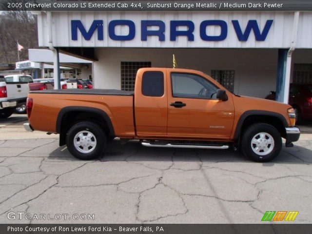 2005 Chevrolet Colorado LS Extended Cab 4x4 in Sunburst Orange Metallic