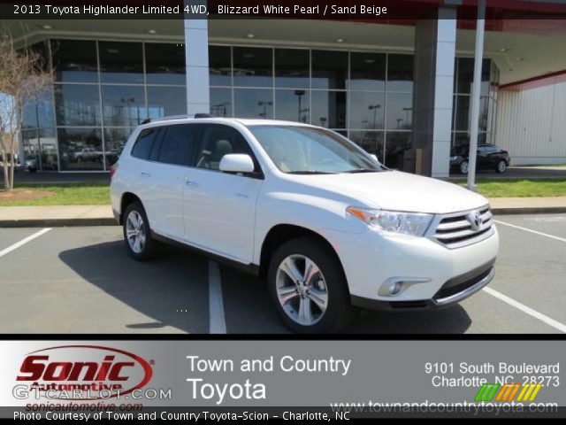 2013 Toyota Highlander Limited 4WD in Blizzard White Pearl
