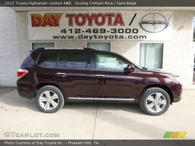 2013 Toyota Highlander Limited 4WD in Sizzling Crimson Mica