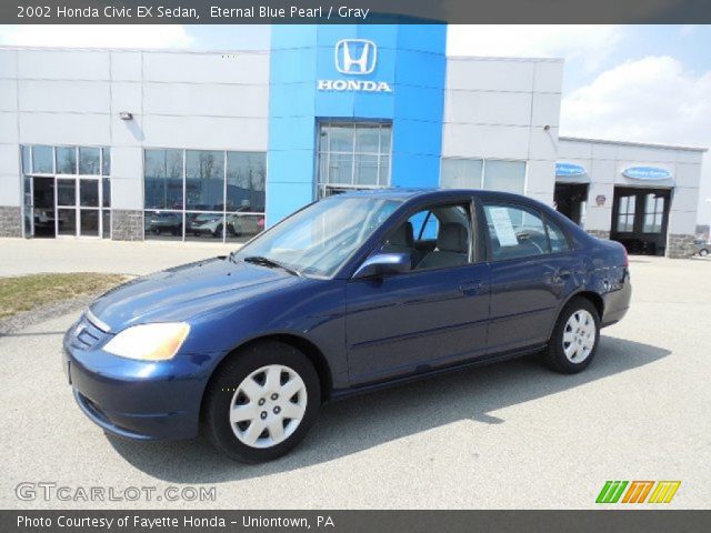 2002 Honda Civic EX Sedan in Eternal Blue Pearl